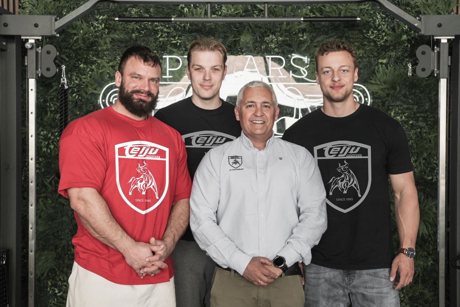 Telju Fitness team — v.l.n.r. Jan Willem van der Klis, Damian Stal, Juanjo Lopez Serrano, Ben Heringhaus